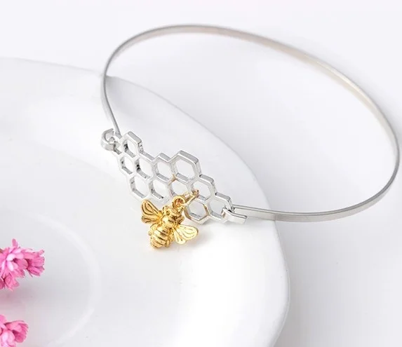 1 шт. высококачественный Женский браслет с пчелками классический полой Пчелой