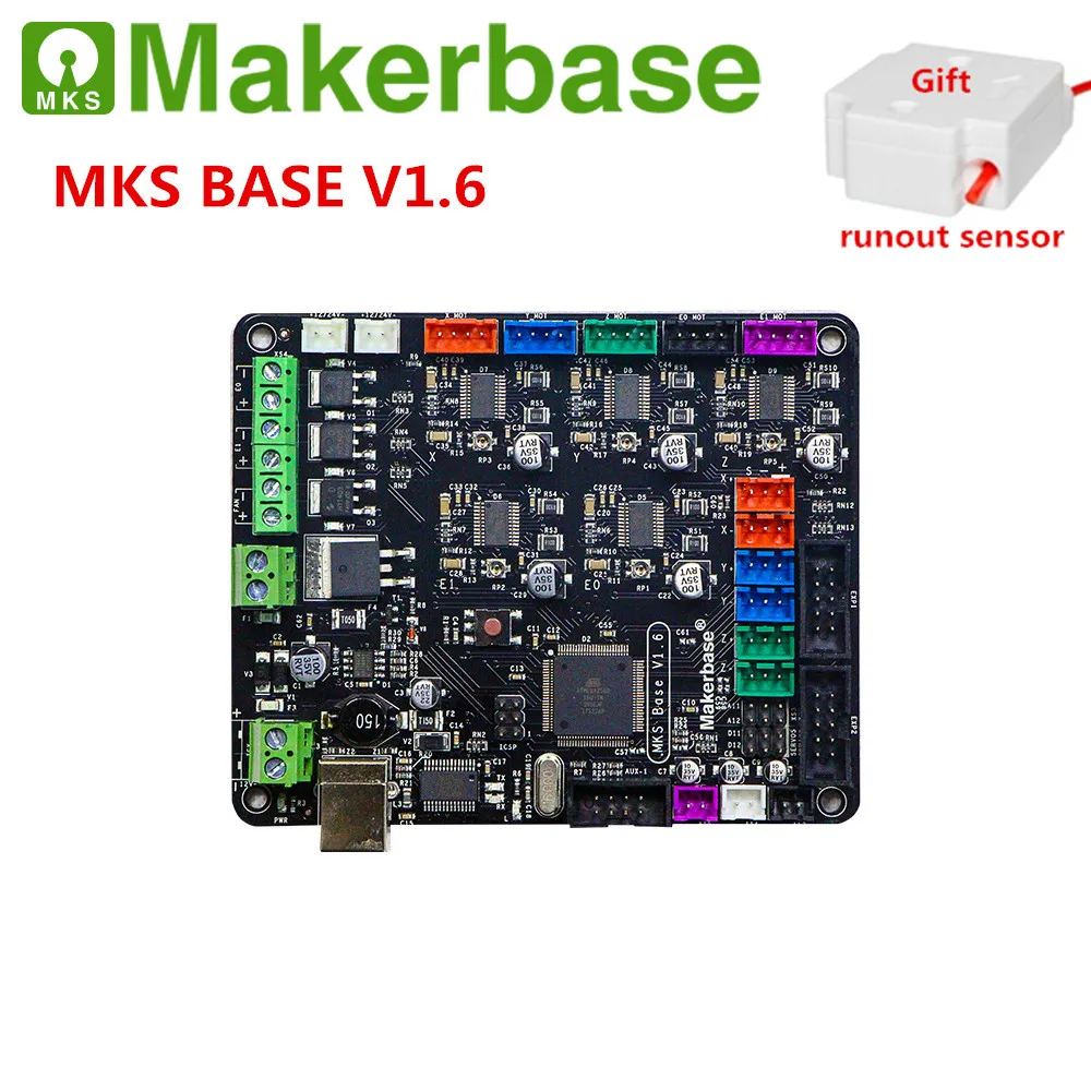 Материнская плата MKS BASE V1.6 для 3D принтера со встроенной схемой совместимая с RAMPS