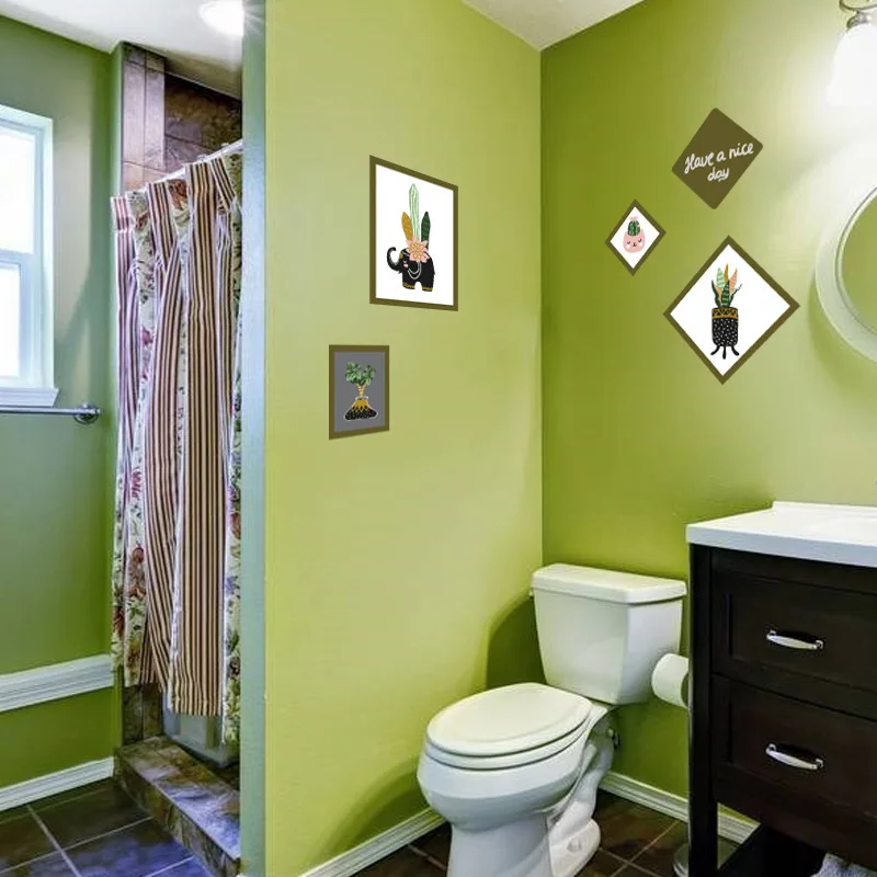 Творческий завод фото наклейки на стену в раме комнатные растение украшение для