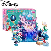 disney mermaid palace 3d jigsaw puzzle with lights kid early education jigsaw puzzle baby benefit intelligence toy creative gift