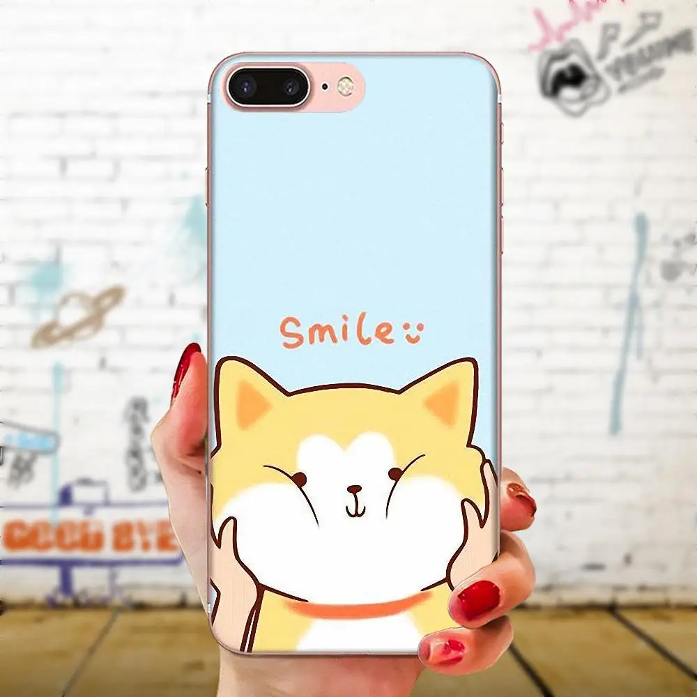 Милый рисунок из мягкого ТПУ Шиба ину для huawei P7 P8 P9 P10 P20 P30 Lite Mini Plus Pro Y9 Prime P Smart Z 2018