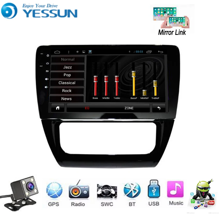 Новый компактный мультимедийный плеер YESSUN для Volkswagen Jetta Vento 2012 ~ 2017 Android