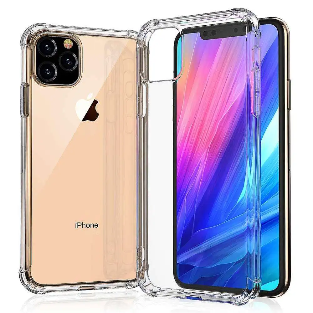 

For iphone 12 11 Pro XS Max X XR TPU Transparent Silicon Soft Shockproof Cover Back Protector OEM Clear TPU Phone Case
