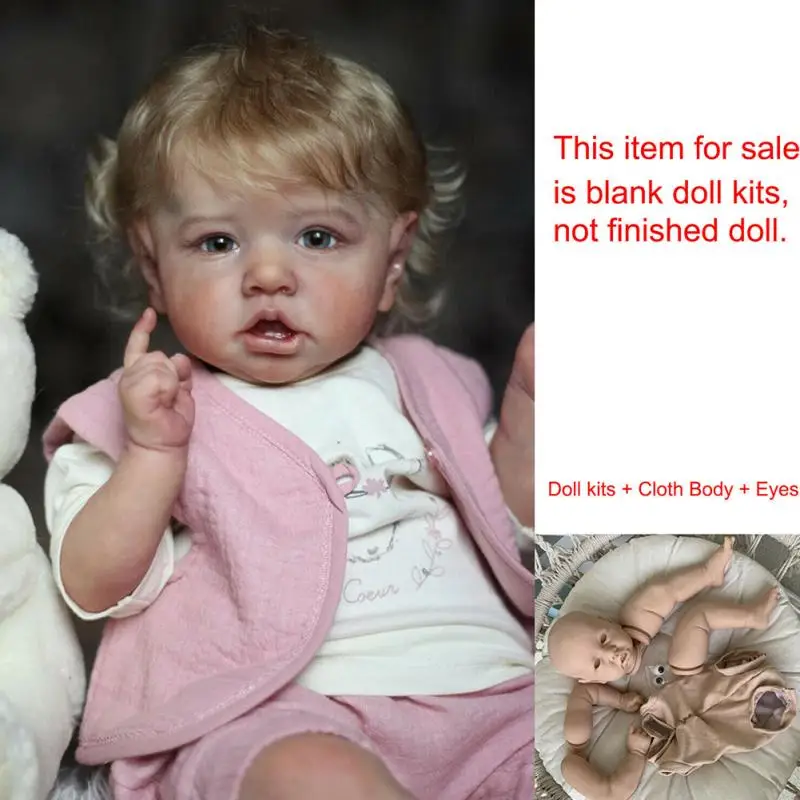 

22inch Funny Unpainted DIY Mold Non Toxic Toy Home Reborn Doll Kit Soft Silicone Blank Accessories Simulation Hand Tools