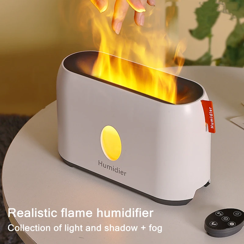 Creative Flame Remote Control Aromatherapy Essential Oil Diffuser USB Air Humidifier with 1/3/6 hours timed Aroma Humidificador