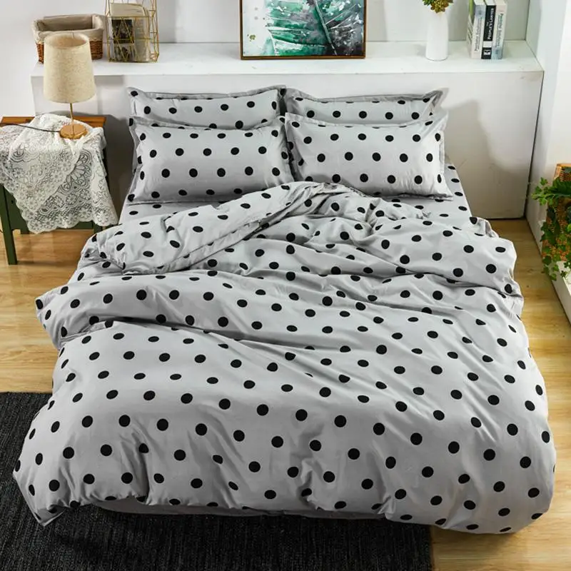 57 комплектов постельного белья в горошек клетку звезда леопард пододеяльник