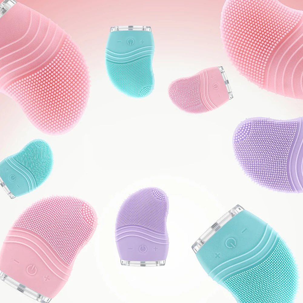 USB щетка для очищения лица электрическая силиконовая мини звуковая очищающее