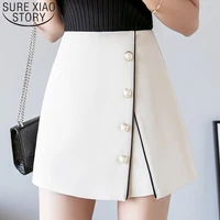 faldas mujer moda 2021 winter womens skirts button a line solid high waist skirt for women korean beading shorts skirts 7639 50