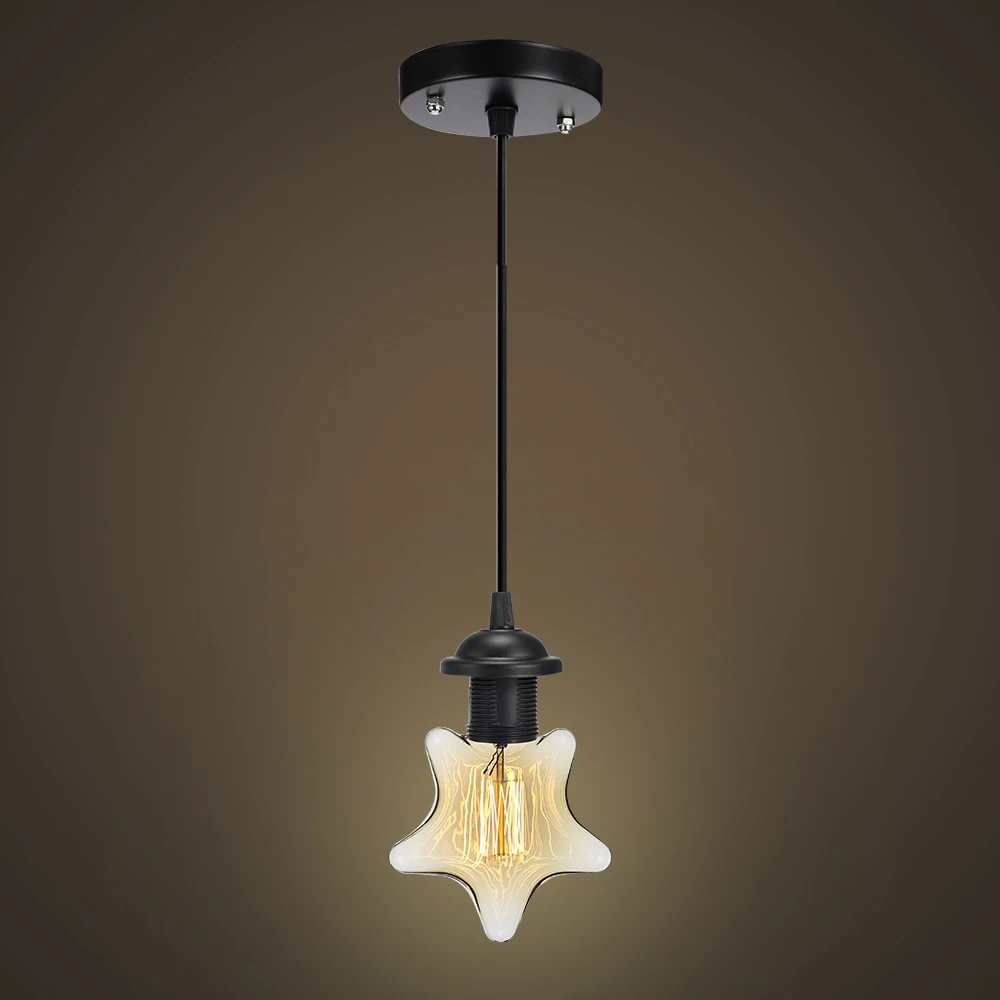 Ретро подвесная люстра E27 винтажный потолочный светильник лампа в виде розы для