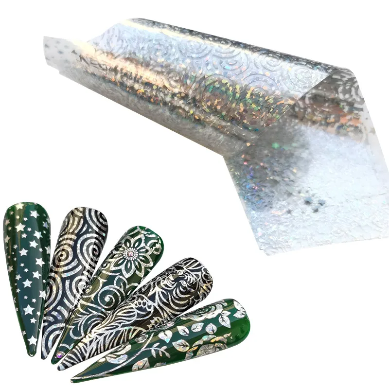 5 шт. Красочные цветы/кружевные наклейки на пленка для ногтей передачи звездное