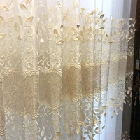 modern fancy good quality embroidered european curtains cloth voile tulles for decoration living room bedroom balcony