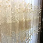 Современные модные высококачественные европейские шторы с вышивкой тканевые вуали-тюльпаны для украшения гостиной спальни балкона