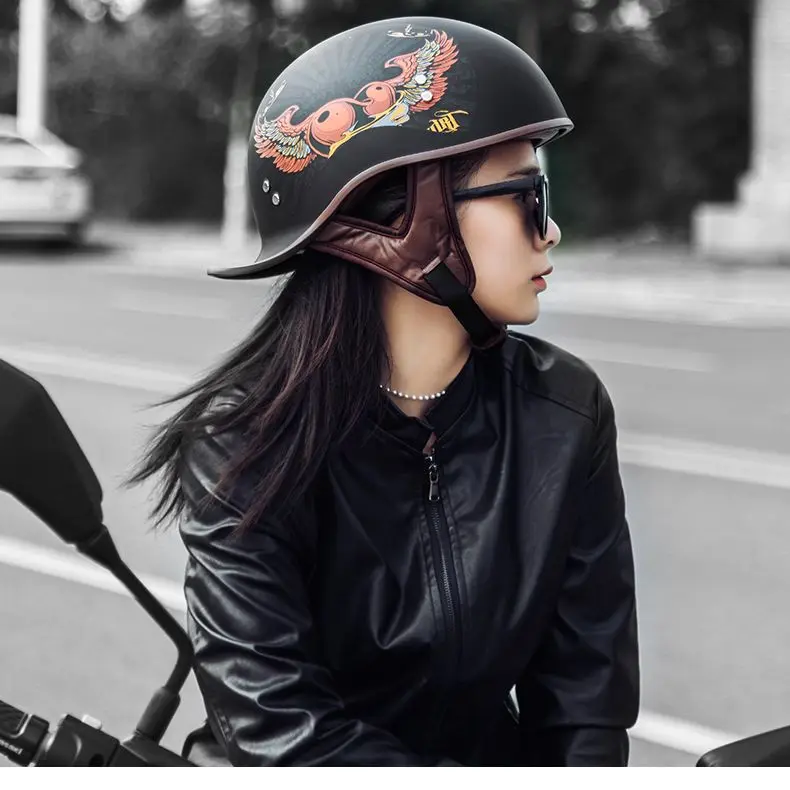 

Motor Helmet Retro Motorcycle Helmet Moto Helmet Scooter Vintage Half Face Biker Motorbike Crash Moto Helmet Casco Moto