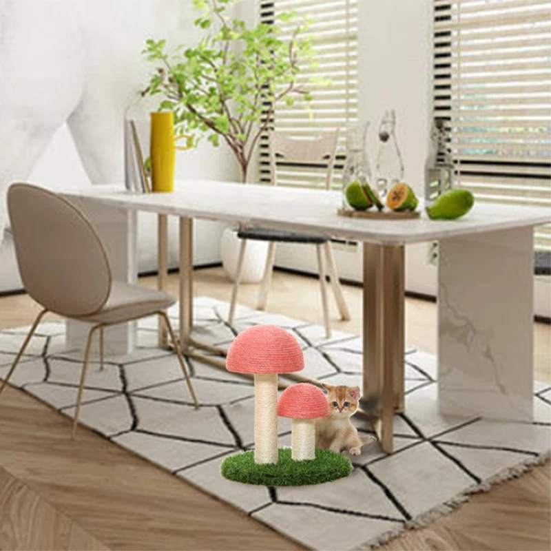 

Cat Climbing Frame, Pet Cat Toys, Mushroom Shape Cats Scratching Post, Sisal Rope Cat Tree, Kitten Toys Scratcher(3 PCS)