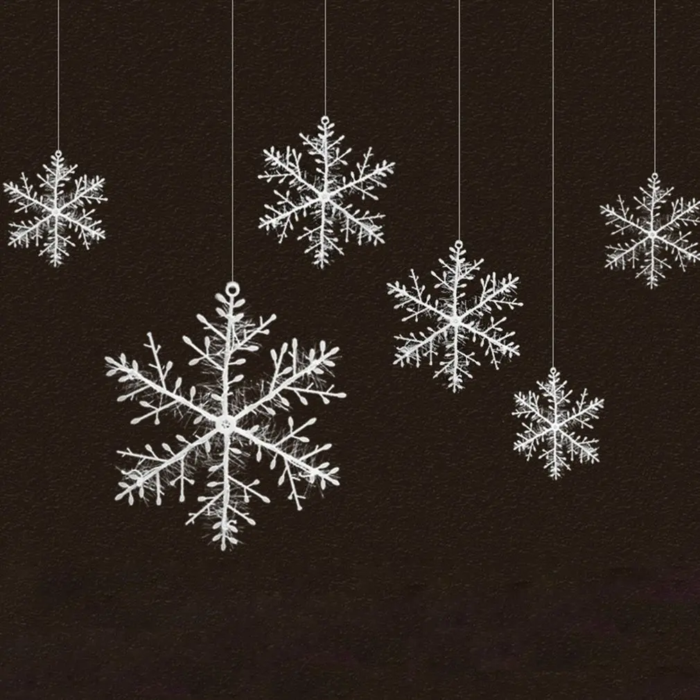 Искусственный снег и снежинки белый ПВХ Снежинка для рождественской вечеринки