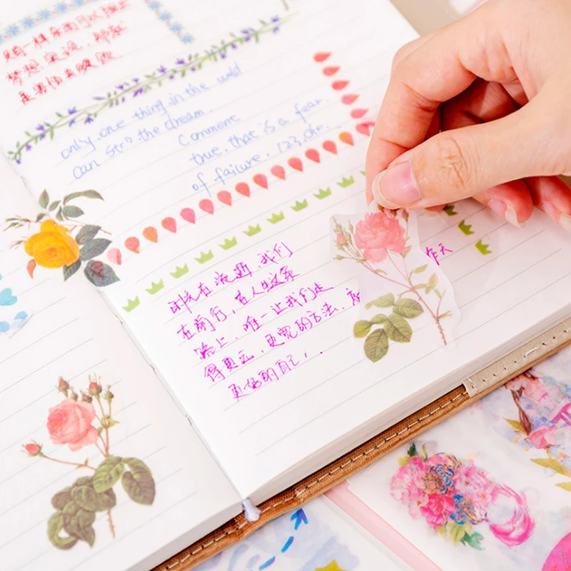 

20pack Kawaii hand account DIY decorative stickers creative Gift stickers Multifunction Paper Plant Deco Sticker Set