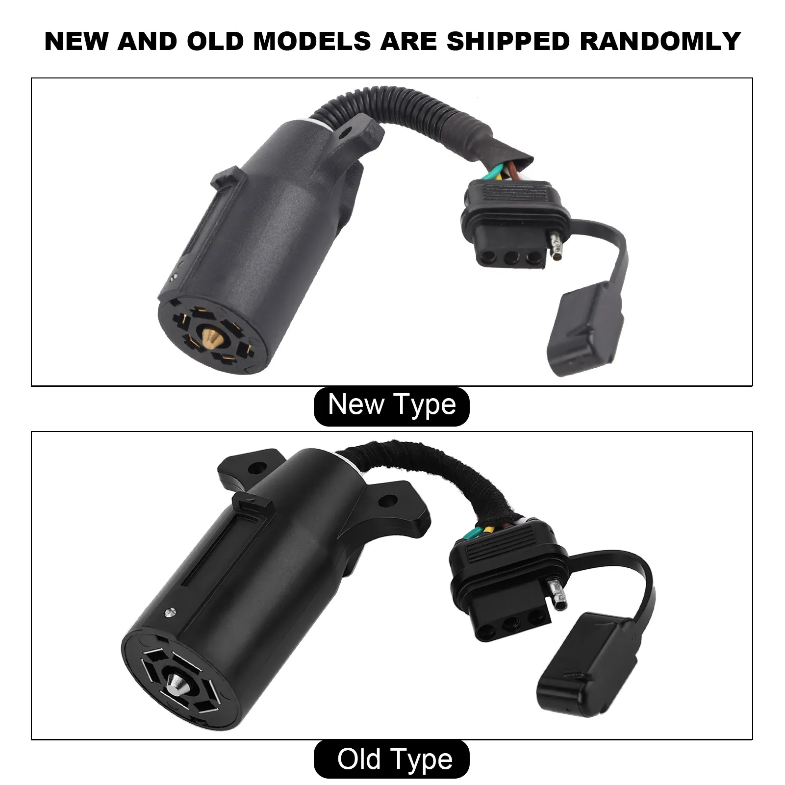 Trailer Socket A 6-24V 7 to 4 Pin Plug Adapter Blade Round Connector Converter for Caravan Towbar car accessories | Автомобили и