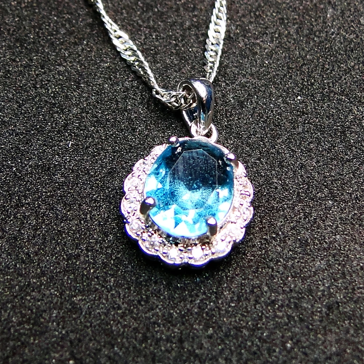 

Classic Blue Topaz Pendant Jewelry For Ladies
