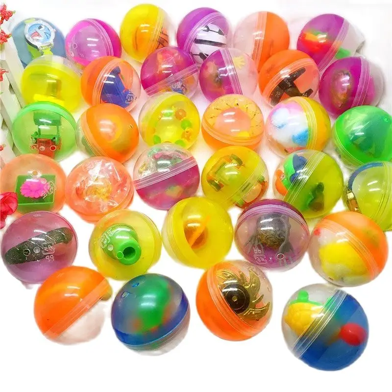 

10pc/set 50mm diameter plastic color balls capsules toys with inside different small toys randomly mix for vending machine