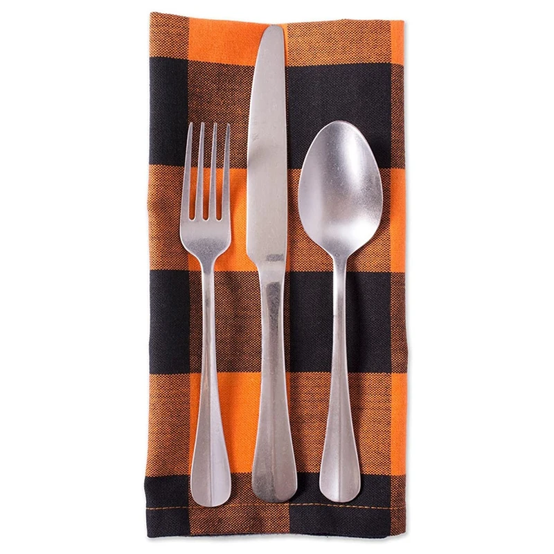 

6Pcs Classic Buffalo Check Tabletop Collection for Family Dinners, Special Occasions, Barbeques Picnics and Everyday Use