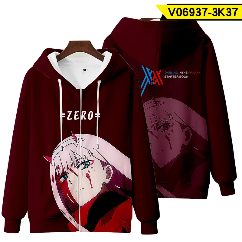 Костюм для косплея аниме дорогой в Фране Zero Two 02 HIRO ICHIGO MIKU KOKORO 3D Толстовка женщин и