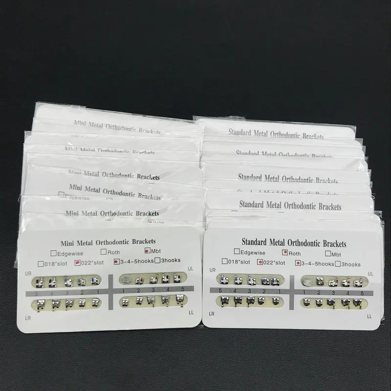 10 упаковок/200 шт. стоматологические мини Кронштейны MBT/стандартные кронштейны Roth 0