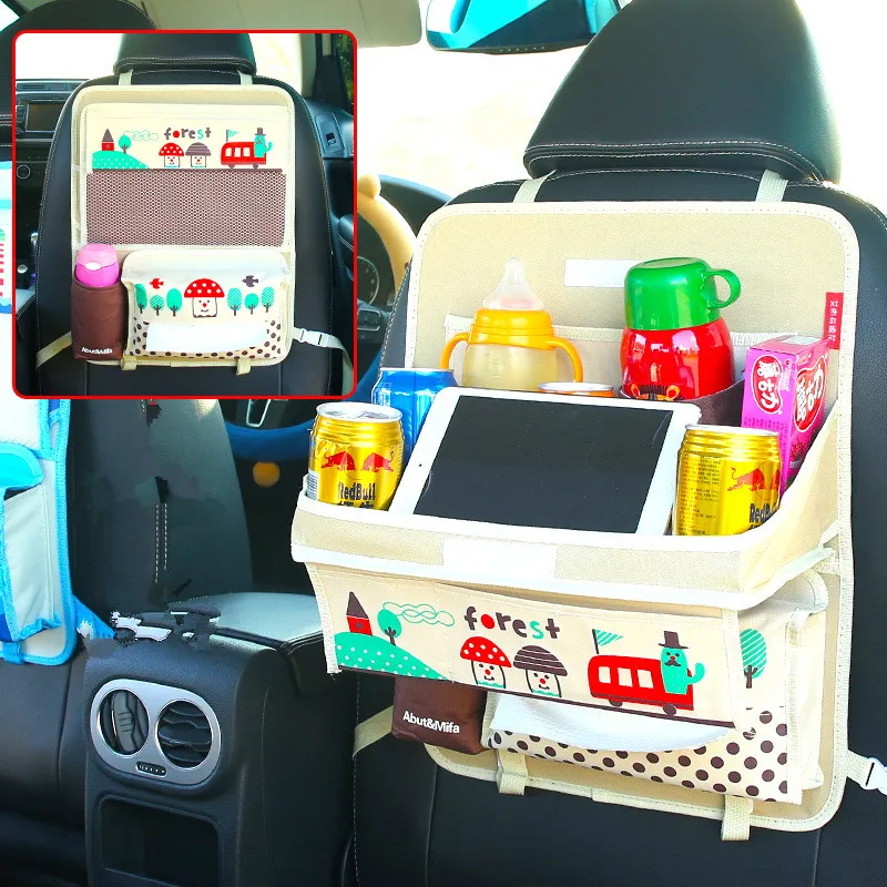 Мультяшный милый Автомобильный складной органайзер для хранения обеденного