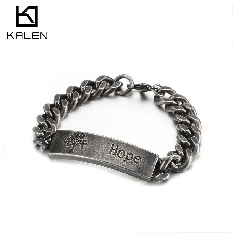 Мужской винтажный браслет из нержавеющей стали 11 мм|Цепочки и браслеты| |