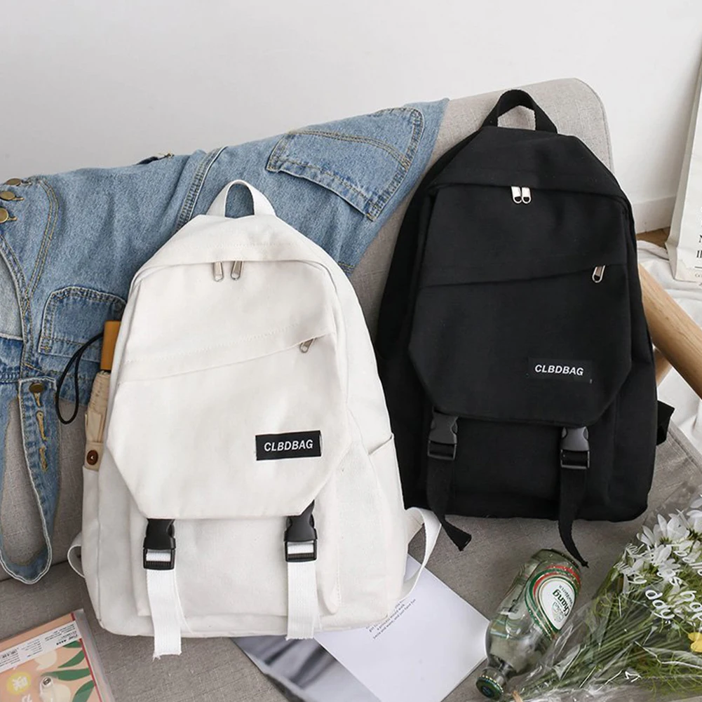 

Portable Bags for Student Birthday Gifts Simple Canvas Backpack Shoulder Bag Women clear backpack