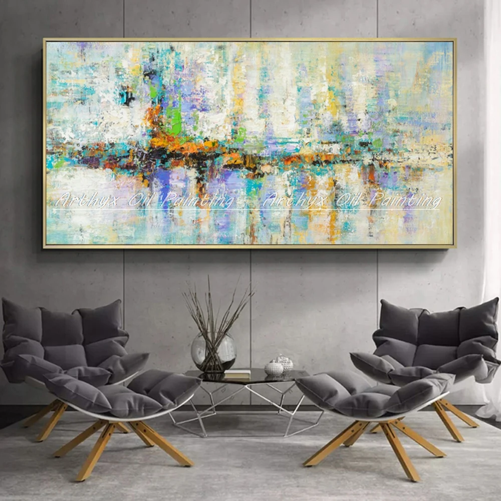 Arthyx 3D абстрактная Красочная картина маслом на холсте Современная