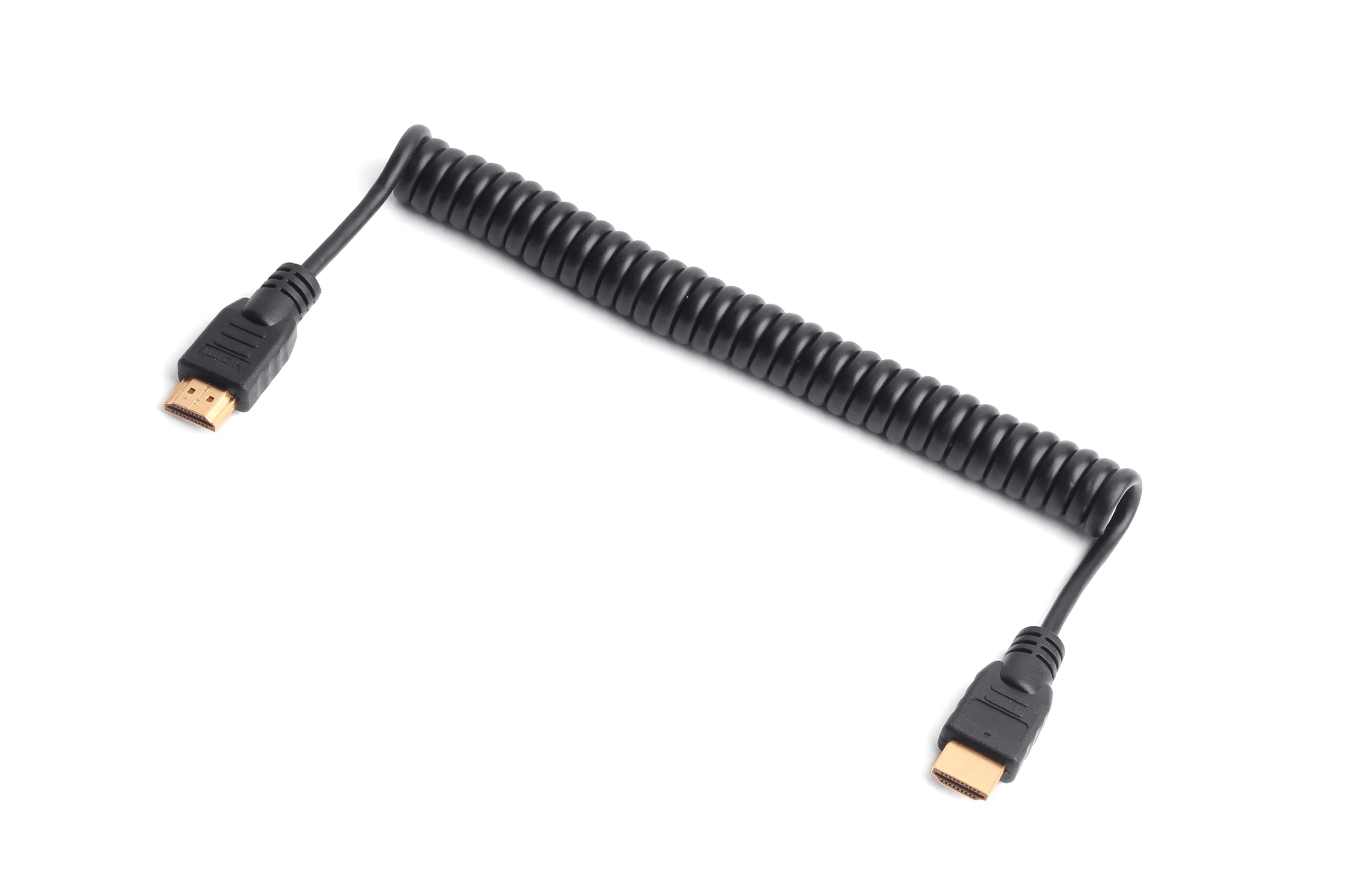MiniMicro к HDMI-совместимый цифровой однообъективный зеркальный кабель 4K HD пружинный