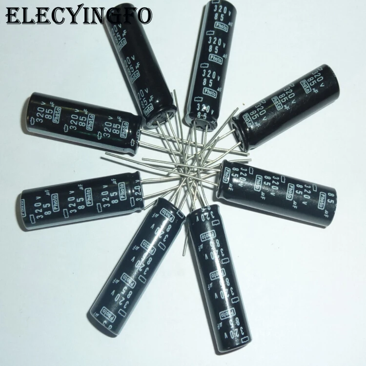 

10pcs 85uF 320V85UF Nippon Chemi-Con NCC Photo Flash Capacitor 10x33.5mm 320V85uF PH Capacitors