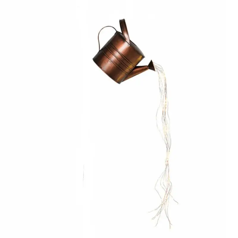 

Metal watering can garden landscape path string lights with yard yard lawn art outdoor home gardening decorative lights