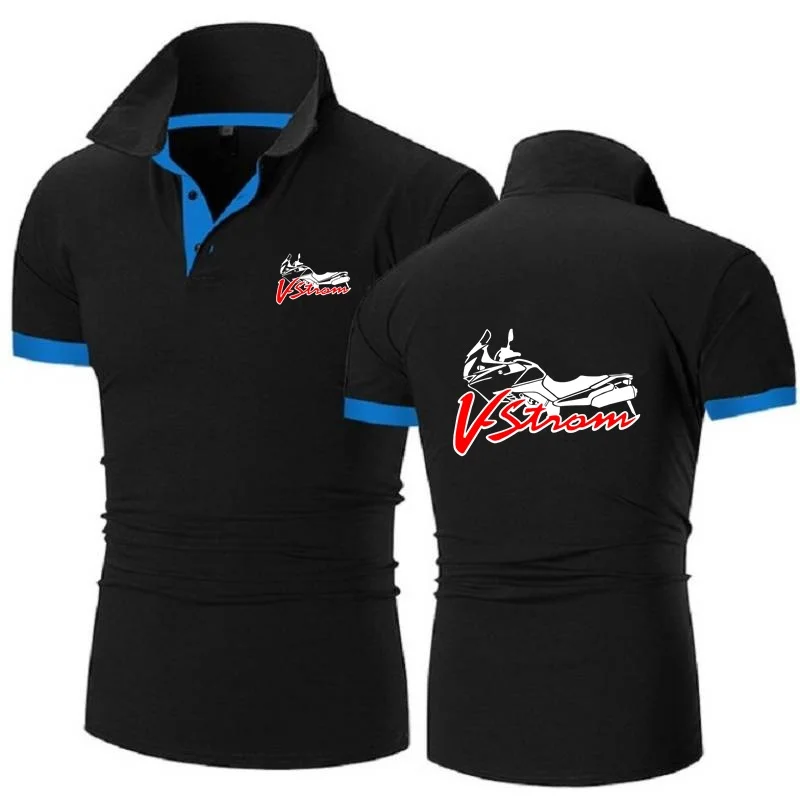 

Polo Shirts Men TShirt Motorcycle V-Strom DL 650 Motorsport Team Logo _Suzukies_ Tees Military Style Jersey Golftennis Topshirts