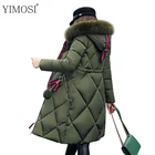 5XL зимняя женская куртка с меховым воротником пальто 2022 Повседневная Толстая хлопковая теплая парка с длинным рукавом Верхняя одежда женские длинные куртки с капюшоном