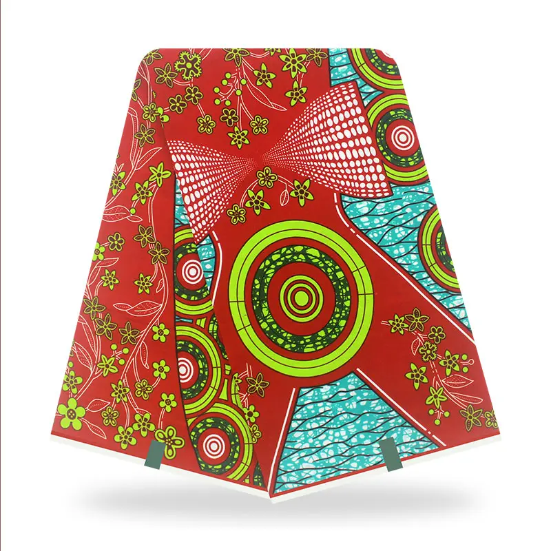 

High quality real African wax fabric Ankara wax Nigeria fabric 6 yards Ghana wax pints fabric 100% cotton