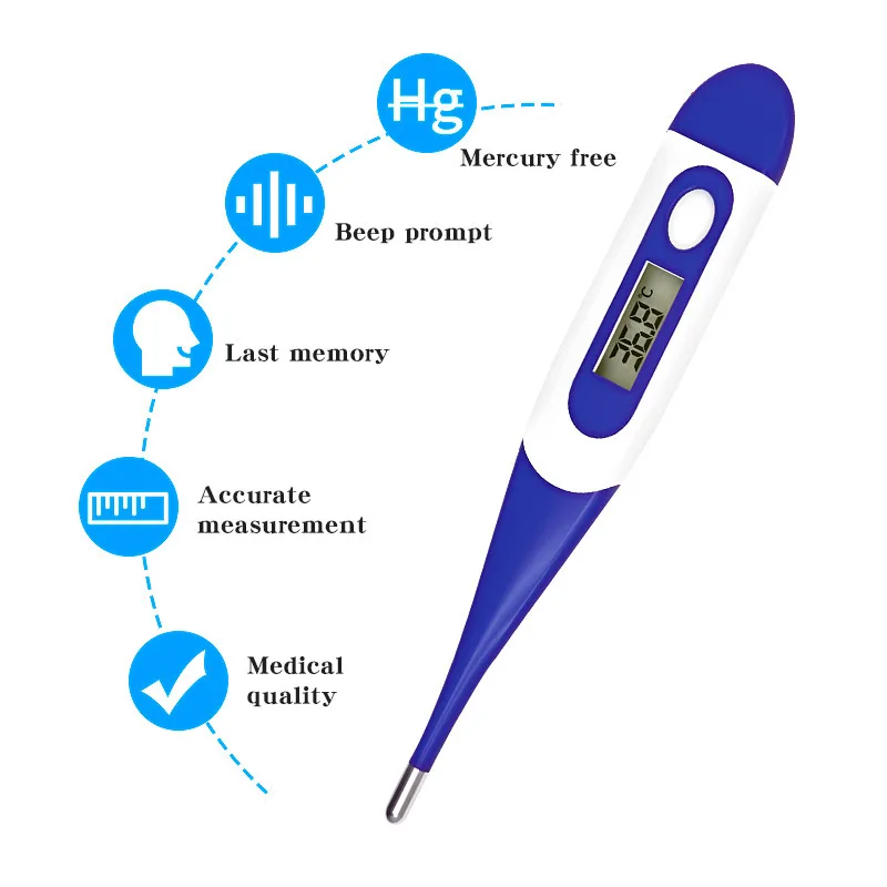 Digital LCD Heating Oral Baby Thermometer Tools Kid Child Temperature Measurement Electronic Clinical Home for Fever | Дом и сад