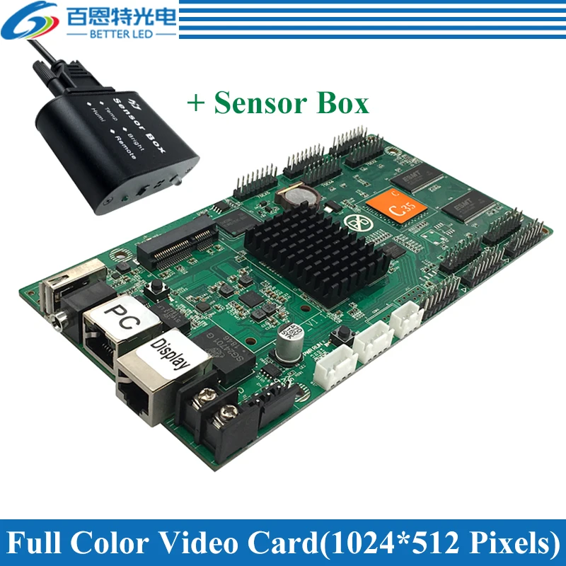 HD-C35C с сенсорным блоком поддержка приемной карты 1024*512 пикселей 10 * HUB75 асинхронный