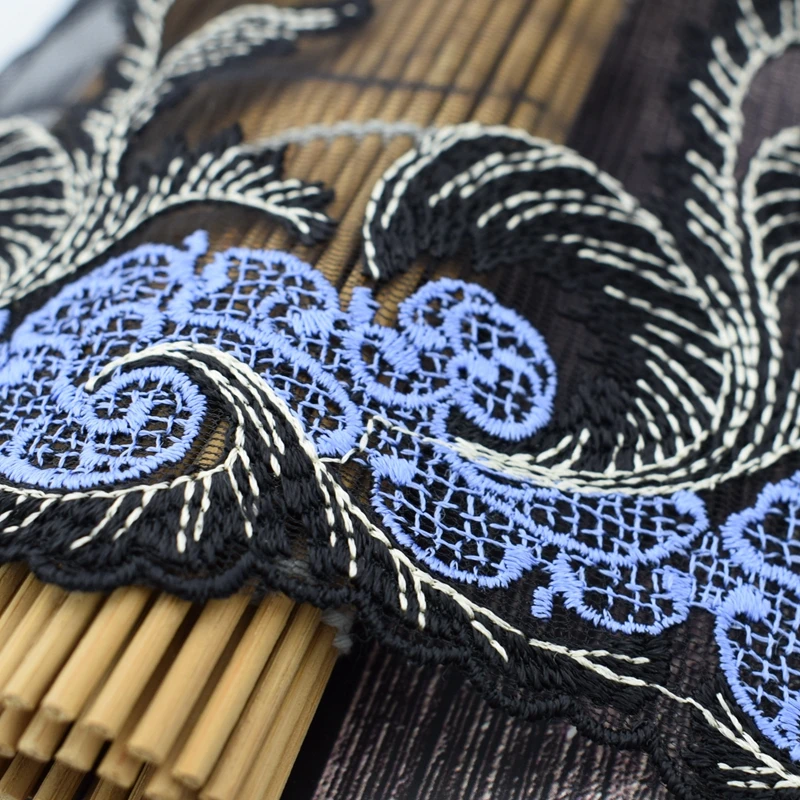 Сетчатая вышивка #2044 кружевная отделка 18 см (7 дюймов) ширина 1 ярд шнур из ткани