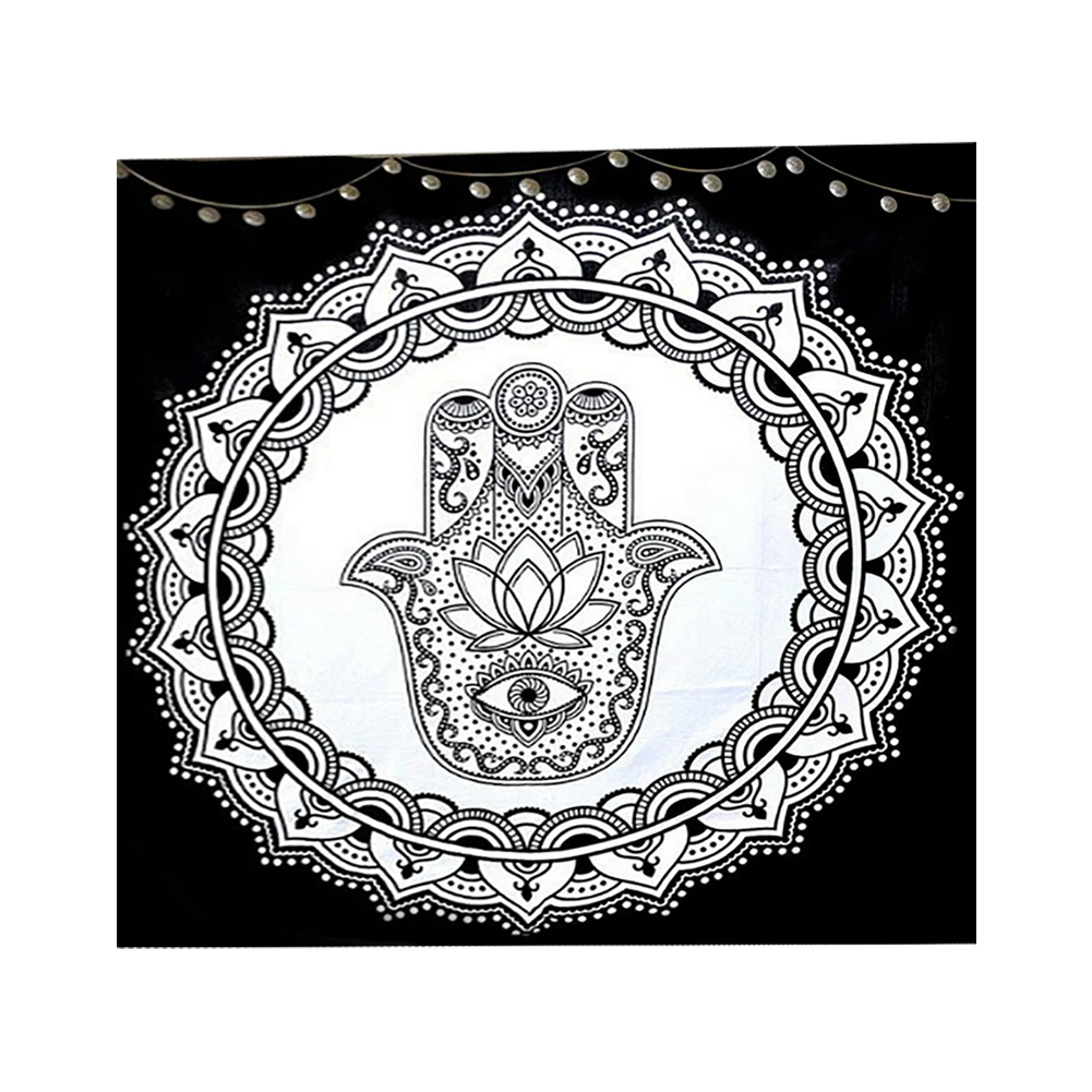 Yoga Carpet Buddha Statue Tapestry Wall Hanging Cloth Chakra Tapestries Psychedelic Home Decoration beach towel | Дом и сад