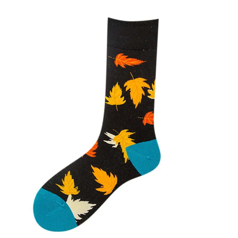 Модные женские носки с цветочным узором длинные носки-трубки Красочные