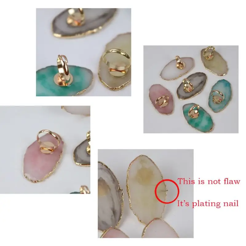 

1 Pc Resin Stone Nail Art Ring Palette Finger Ring Plate Acrylic UV Gel Polish Cream Foundation Color Mixing Nail Art Equipment