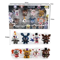 8pcsset cartoon five nights nightmare bear chica bonnie funtime foxy pvc mini action figure toys for children hot game figurine