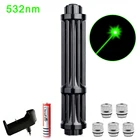 Лазерная указка с красной точкой, 5 мВт, военный высокомощный зеленый лазерный прицел 8000 м, лазерное оборудование для сгорания с регулируемым фокусом