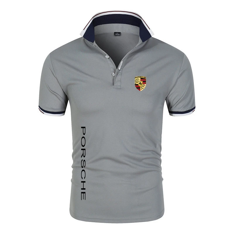 

brand new Man Fashion Polo Shirt Casual Fashion Plain Color Short Sleeve High Quality Slim Polo Shirt Men Fitness Polo homme