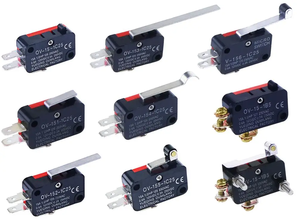 5 шт. 15A 250VAC V 15 кнопочный переключатель SPDT 1NO 1NC микро переключатель|switch|pcs |
