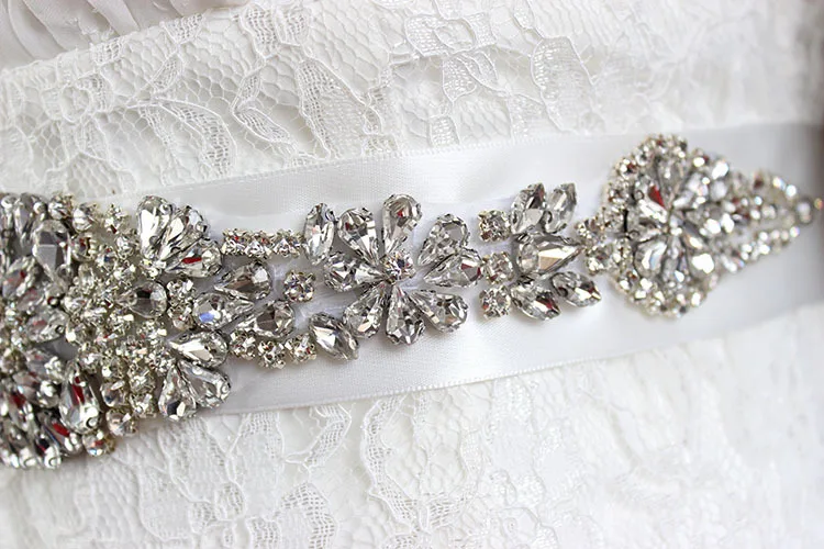 Crystal Wedding Belts Satin Rhinestone Dress Belt Accessories Bridal Ribbon Sash for | Свадьбы и торжества