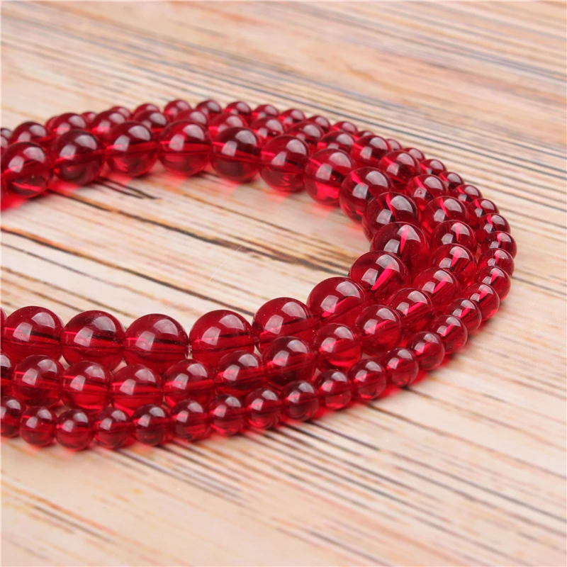 Оптовая продажа темно красные стеклянные бусины 4/6/8/10/12 мм круглые россыпью для