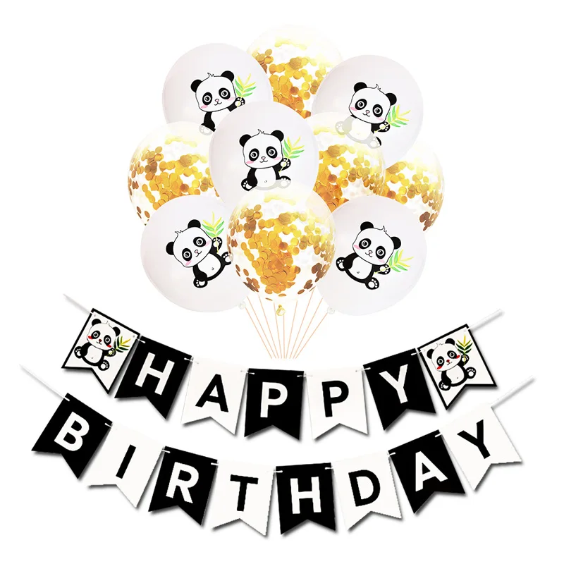 Симпатичный надувной шар шарики с пандой 12 дюймов латексный черный для дня