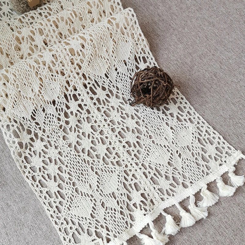 

Cotton Table Runner Crocheted Cloth Wedding Decoration Table Television 1PCS/Lot